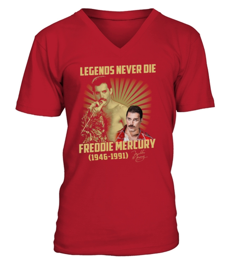 Legends Never Die Freddie Mercury V-Neck T-shirt