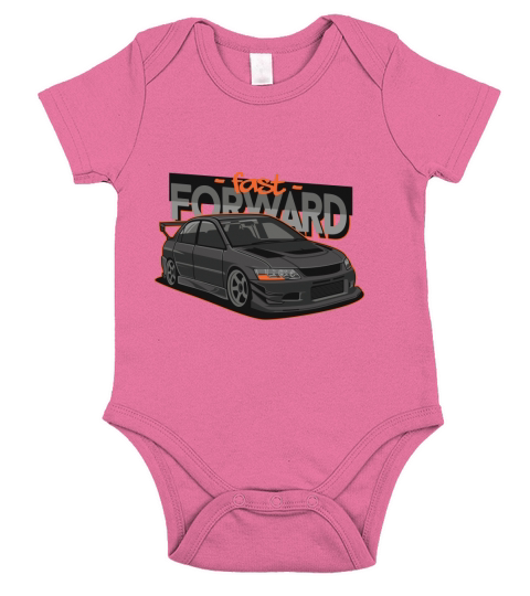 Vintage Car Fast forward Short Sleeve Baby One-Piece