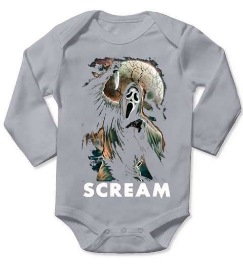 Movie Black  scream Long Sleeve Baby One-Piece