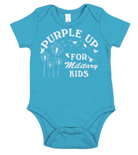 Purple up for military kids Short Sleeve Baby One-Piece