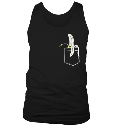 Cartoon Pocket Banana Meme T-shirt Tank Top Unisex