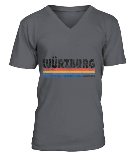 Vintage 1980s Style Wurzburg Germany V-Neck T-shirt