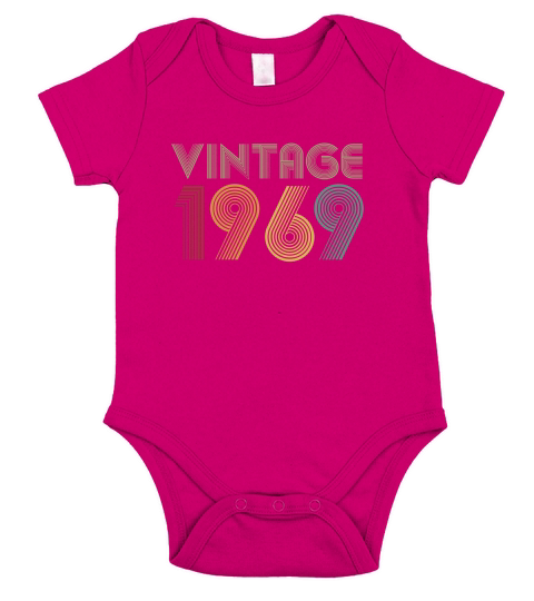 50th birthday  vintage 1969 classic Short Sleeve Baby One-Piece