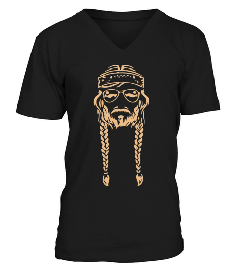 Willie nelson outlaw V-Neck T-shirt