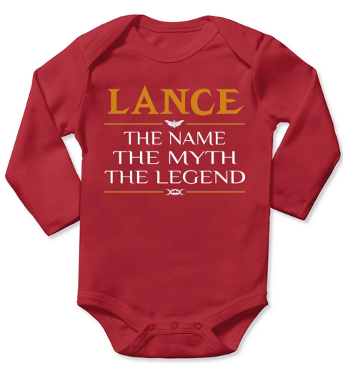 Lance Legend Name Lance  TeeForLance Long Sleeve Baby One-Piece