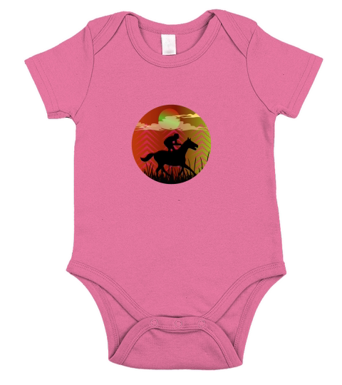 Horse retro(10) Short Sleeve Baby One-Piece