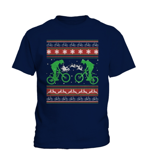 BICYCLE UGLY CHRISTMAS SWEATER Kids T-Shirt