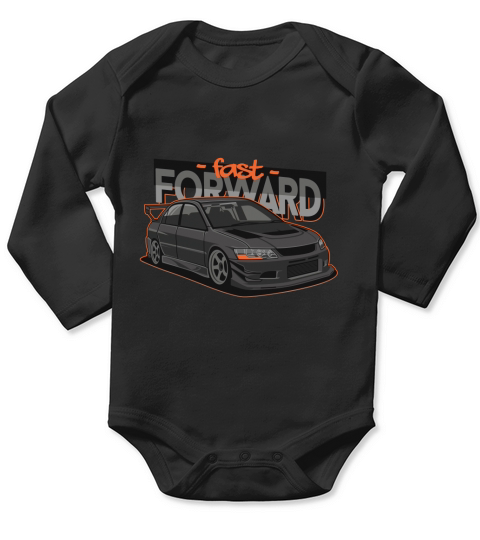 Vintage Car Fast forward Long Sleeve Baby One-Piece