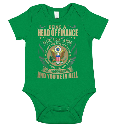 Being a Head Of Finance like Riding a Bike Job Title Shirts Short Sleeve Baby One-Piece