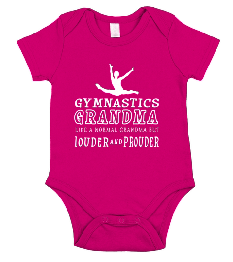 GYMNASTICS GRANDMA Short Sleeve Baby One-Piece