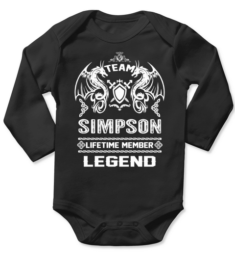 SIMPSON team lifetime member legend Long Sleeve Baby One-Piece
