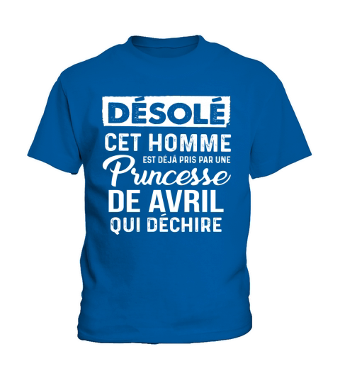 DÉSOLÉ CET HOMME PRINCESSE DE AVRIL Kids T-Shirt