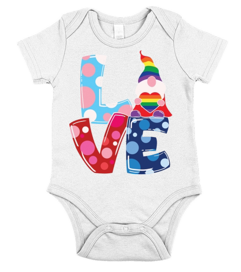 LGBT Pride Rainbow Love LGBTQ Short Sleeve Baby One-Piece