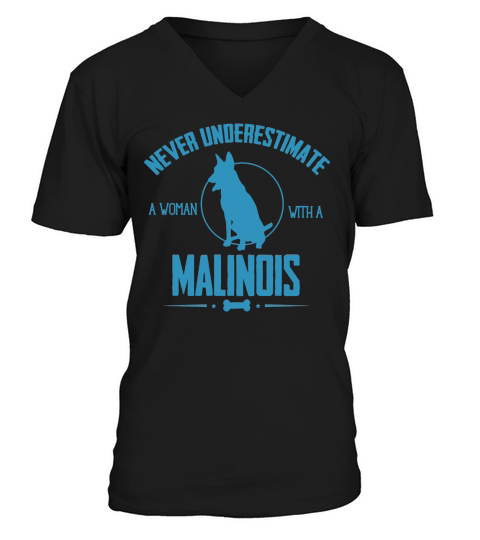 Malinois Full Color Mug V-Neck T-shirt