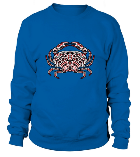 Dungeness Crab Fisherman Northwest Native American Indian Sweatshirt Unisex