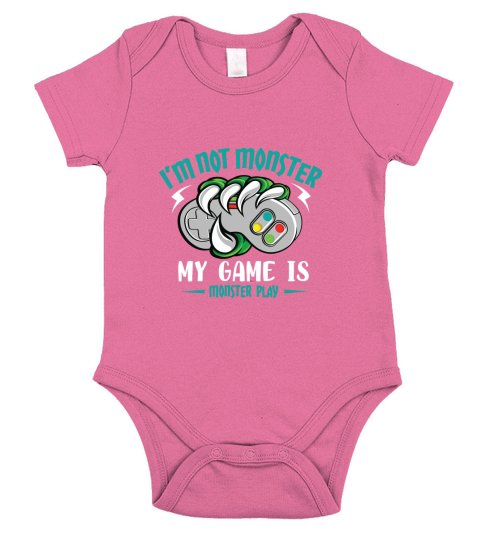 Im not monster my game is monster play Short Sleeve Baby One-Piece