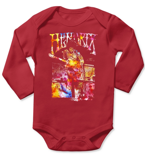 Jimi Hendrix Watercolor Hendrix T-Shirt Long Sleeve Baby One-Piece