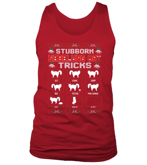 Stubborn Nebelung Cat Trick Christmas Ugly Sweater Men’s Premium Hoodie Tank Top Unisex