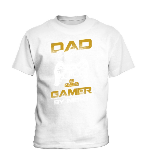 dad by day gamer by night Shirt Kids T-Shirt