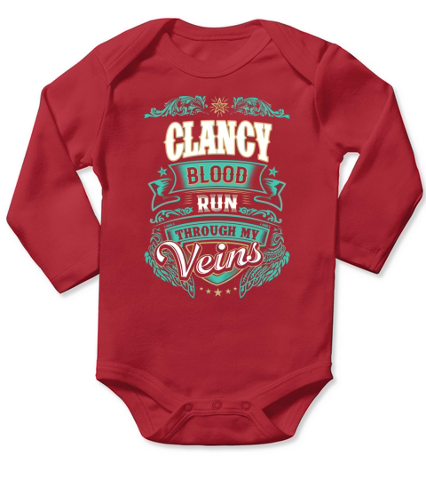 CLANCY shirt, CLANCY Family Name, CLANCY Funny Name Gifts T Shirt Long Sleeve Baby One-Piece