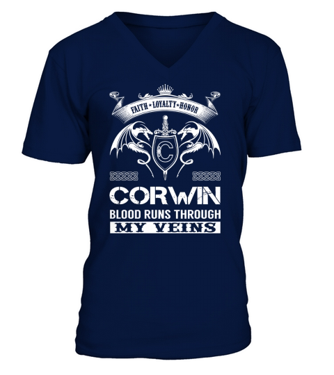 CORWIN Last Name, Surname Tshirt V-Neck T-shirt