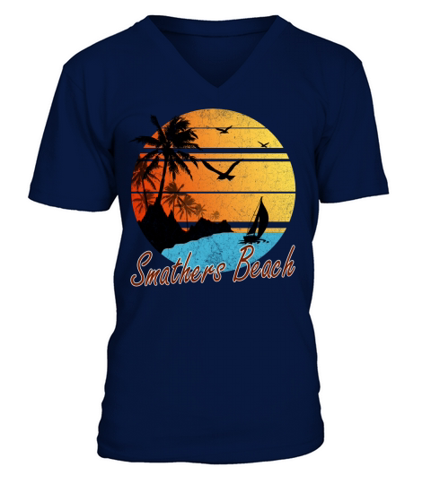 Vintage Smathers Beach Summer Gift 2020 V-Neck T-shirt