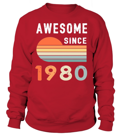 1980 Birthday Retro Vintage Gift Sweatshirt Unisex