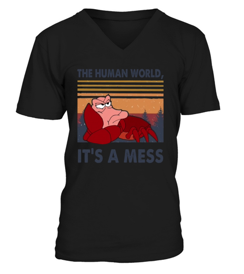 The Human World Its A Mess Vintage V-Neck T-shirt