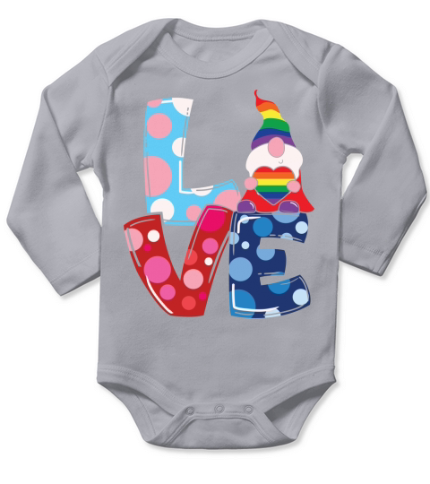 LGBT Pride Rainbow Love LGBTQ Long Sleeve Baby One-Piece