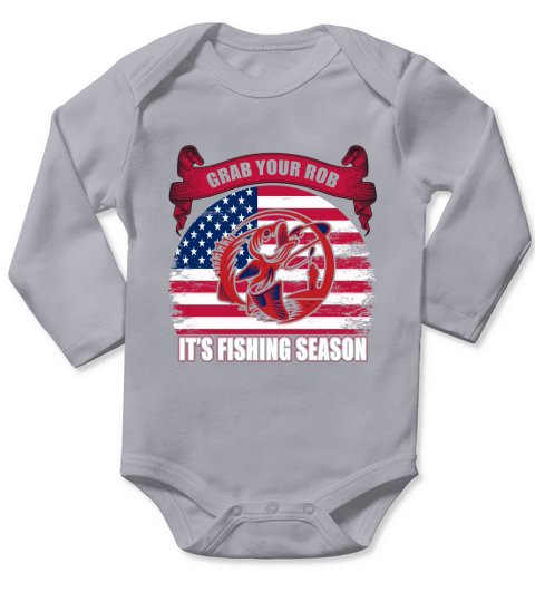Grab Your Rob Its fishing Long Sleeve Baby One-Piece