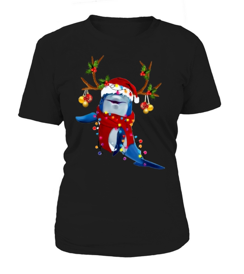 Merry Christmas Dolphin Santa reindeer Christmas shirt Women's T-Shirt