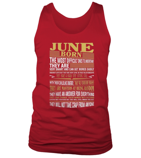 Born in June T Shirts Tank Top Unisex