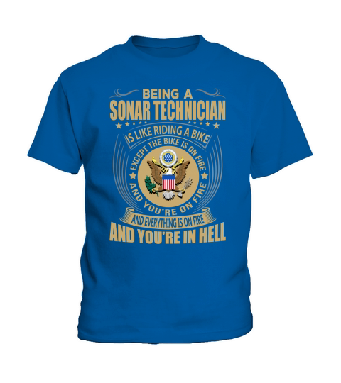 Being a Sonar Technician like Riding a Bike Job Title Shirts Kids T-Shirt