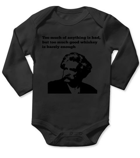 Mark Twain Whiskey Long Sleeve Baby One-Piece