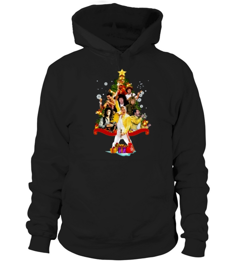 Freddie Mercury Queen Merry Christmas tree Hoodie Unisex