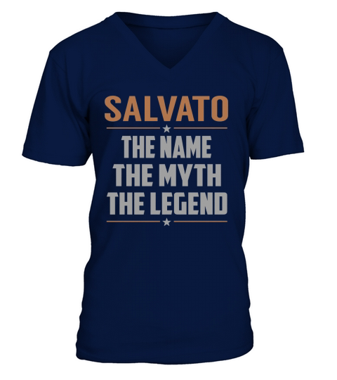 SALVATO The Name The Myth The Legend Name Shirts V-Neck T-shirt