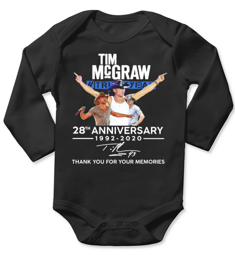 Tim Mcgraw Truck Yeah 28th anniversary thank you for the memories Long Sleeve Baby One-Piece