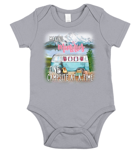 Making memories one campsite at the time sublimation Short Sleeve Baby One-Piece