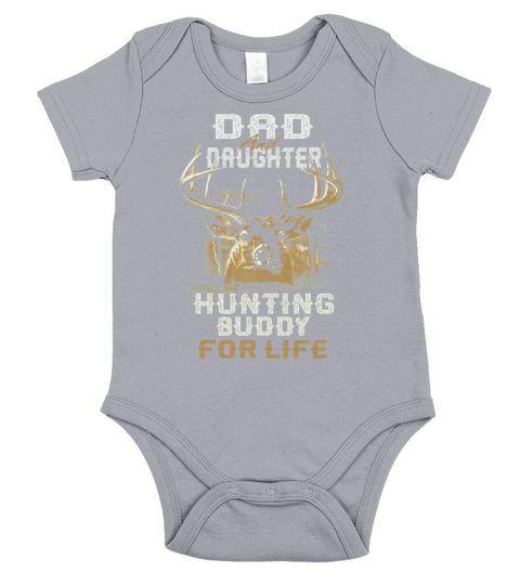 Dad and daughter hunting buddy for life Short Sleeve Baby One-Piece