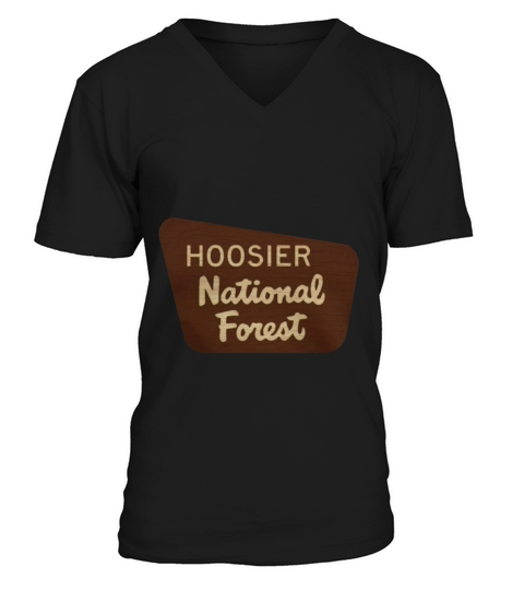 Hoosier National Forest Indiana Entrance Sign Shirt V-Neck T-shirt