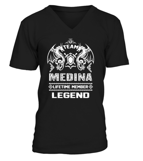 MEDINA team lifetime member legend V-Neck T-shirt