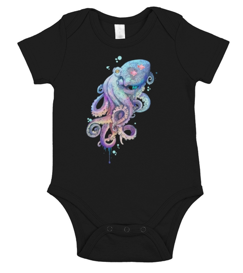 Octopus Short Sleeve Baby One-Piece