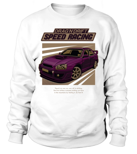 Vintage Car Dragndrift speed racing Sweatshirt Unisex