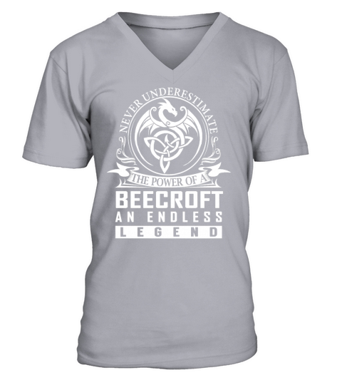 Never Underestimate The Power Of a BEECROFT An Endless Legend Name Shirts V-Neck T-shirt