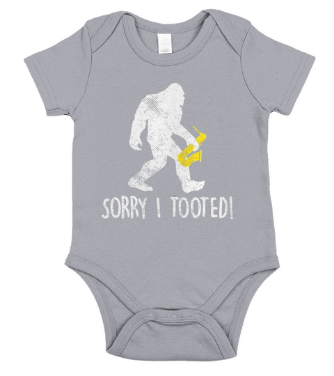 Funny Saxophone Player Gift Sorry I Tooted Short Sleeve Baby One-Piece
