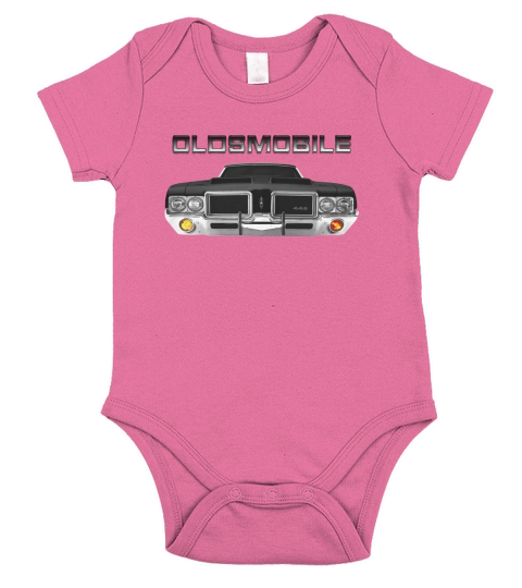 1971 Olds 442 Two Side Black Short Sleeve Baby One-Piece
