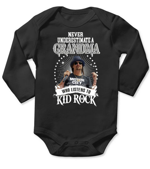 Grandma Who Listens To Kid Rock Long Sleeve Baby One-Piece