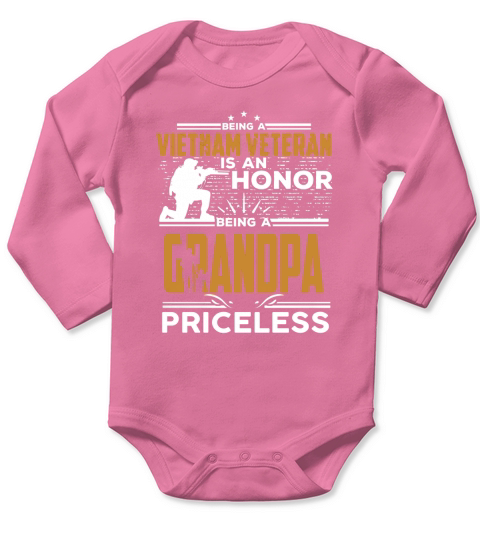 VIETNAM VETERAN GRANDPA Tshirt Long Sleeve Baby One-Piece