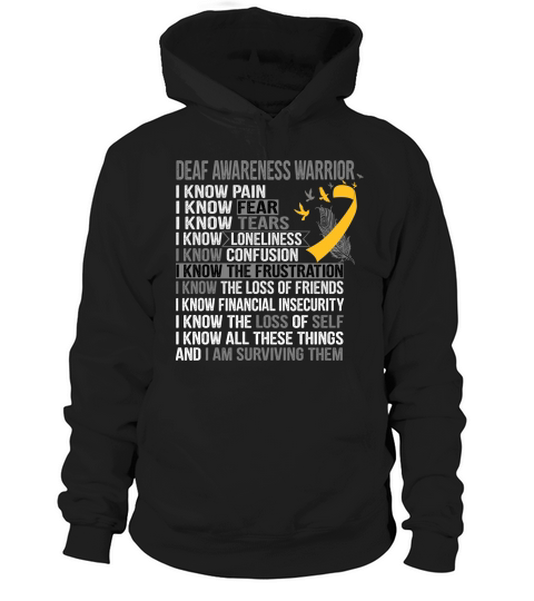 Deaf Awareness Support Deaf Awareness Warrior Hoodie Unisex