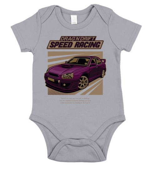 Vintage Car Dragndrift speed racing Short Sleeve Baby One-Piece